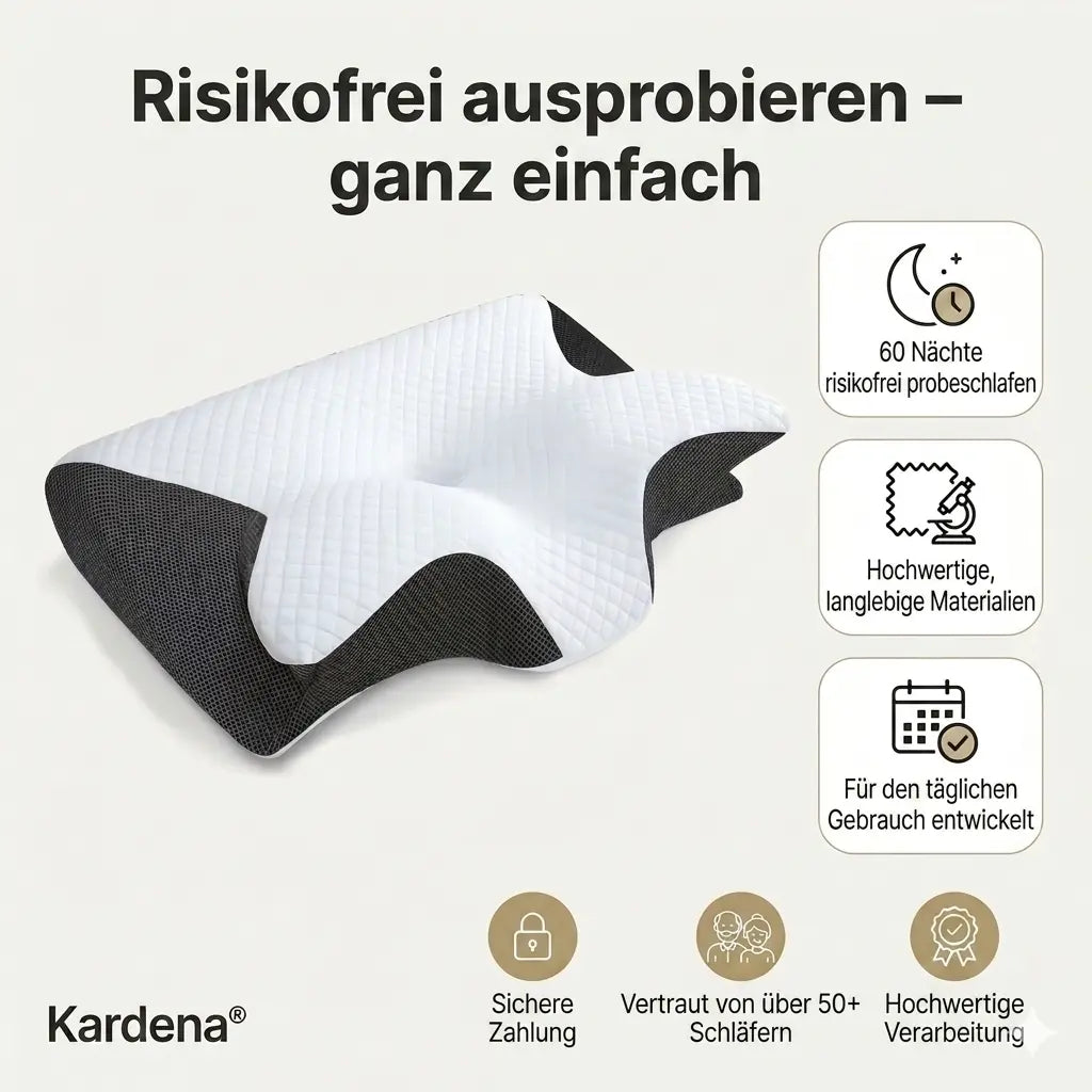 Kardena® Schlafkomfort Pro Nackenkissen – Ergonomisches Memory-Foam-Kissen für ruhige Nächte