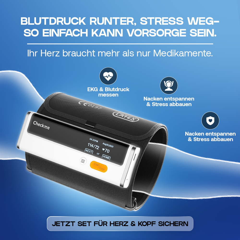 Kardena MED: Herz- & Nackenwohl-Set – EKG, Blutdruckkontrolle & Tiefenentspannung im Doppelpack