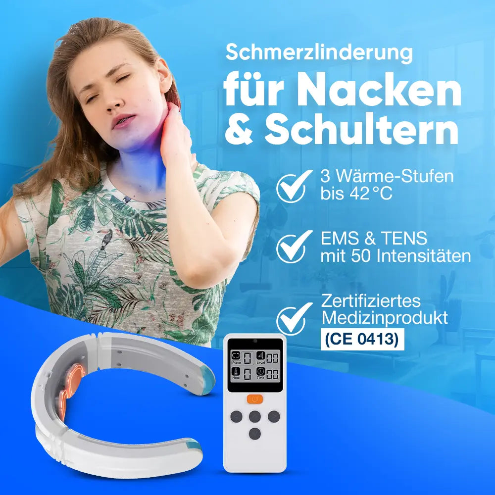 Kardena MED: AST-905B – Medizinischer Nackenmassager mit TENS, EMS & Wärmefunktion Kardena