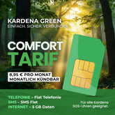 Kardena Green Comfort – flexible SIM mit 5 GB Daten und Flatrate Kardena