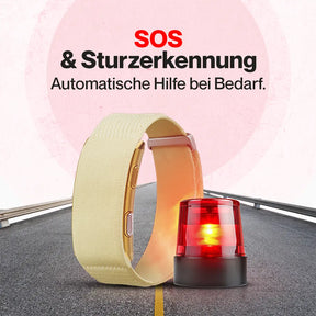 Kardena CARE Vital 2 – Gesundheitsarmband mit SOS-Funktion, Sturzerkennung & sanfter Gesundheitsüberwachung Kardena