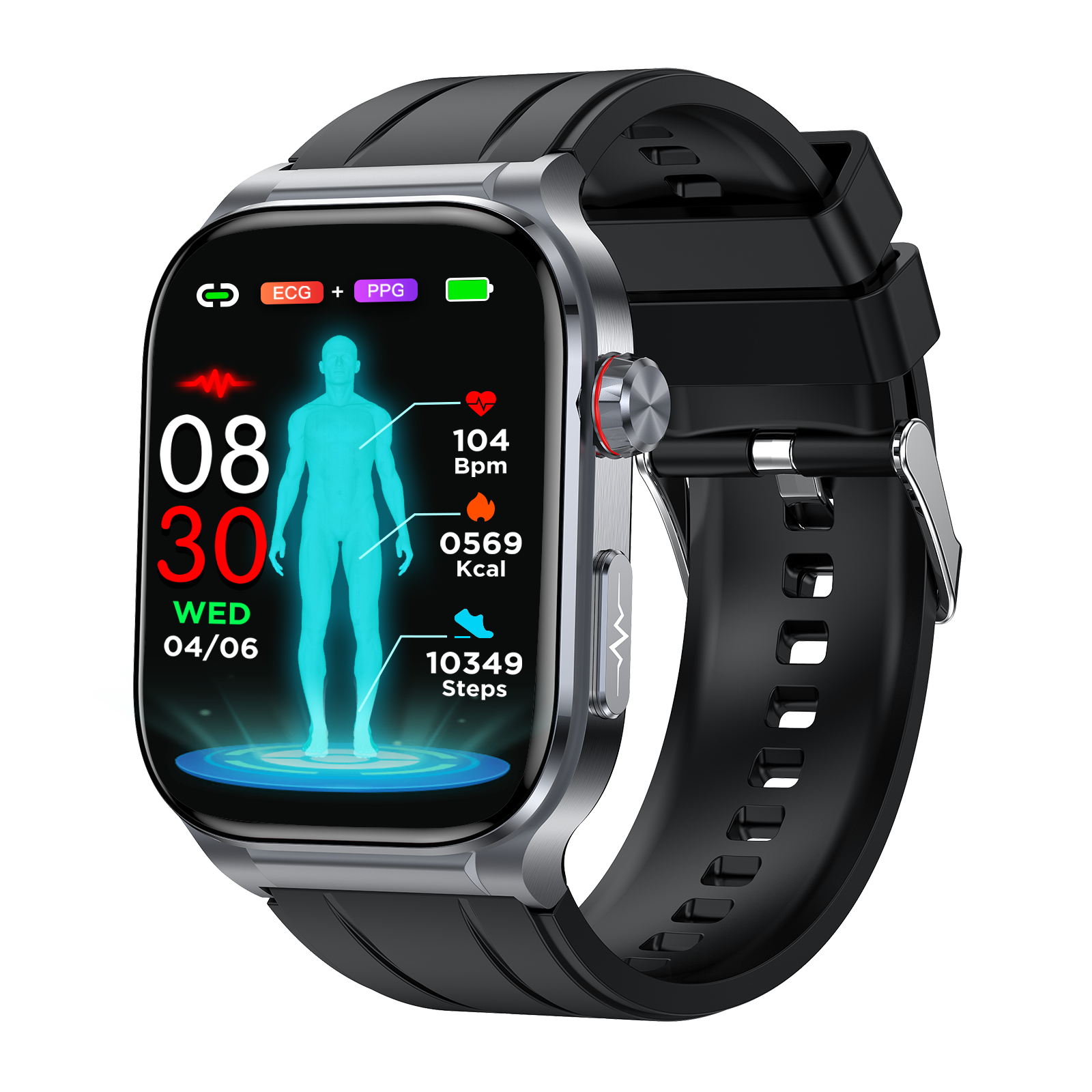 Kardena CARE Pro 5 – Gesundheitsuhr mit EKG, KI-Analyse & Pflegefunktion
