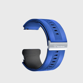 Blaues Silikon-Armband für Gesundheitsuhr mit Kardena-Logo, ideal für Smartwatches mit Herzfrequenz-Messung