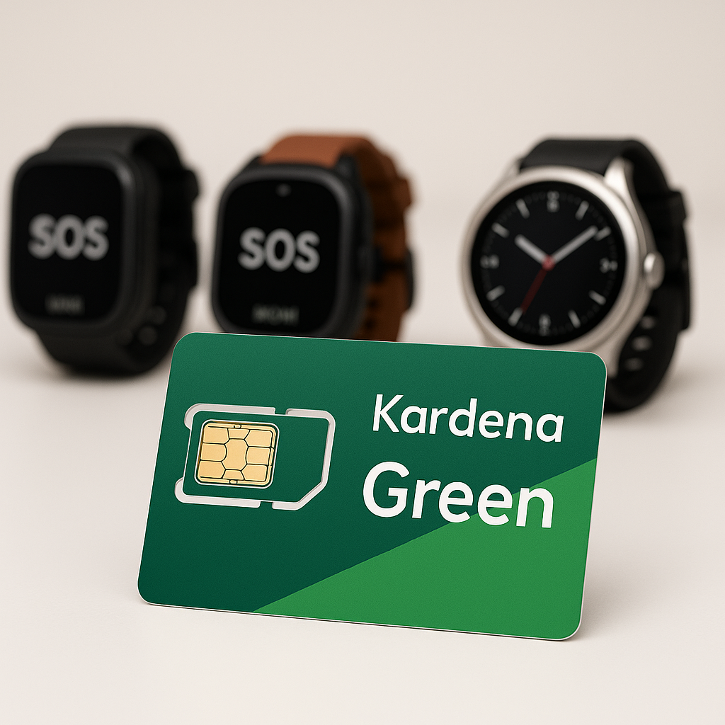 Kardena Green Safe – SIM mit 15 GB & Allnet-Flat für SOS-Uhren
