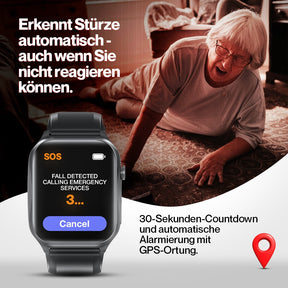 Kardena CARE SOS 3 – SOS-Uhr mit 4G-Notruf, Sturzerkennung & GPS