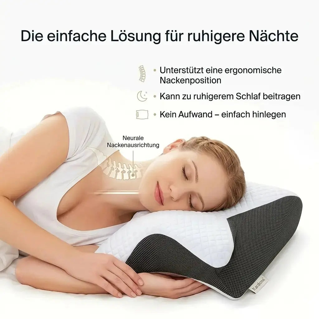 Kardena Schlafkomfort Pro Nackenkissen – Ergonomisches Memory-Foam-Kissen für ruhige Nächte Kardena