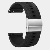 black faux leather strap for Care Air 4 watch