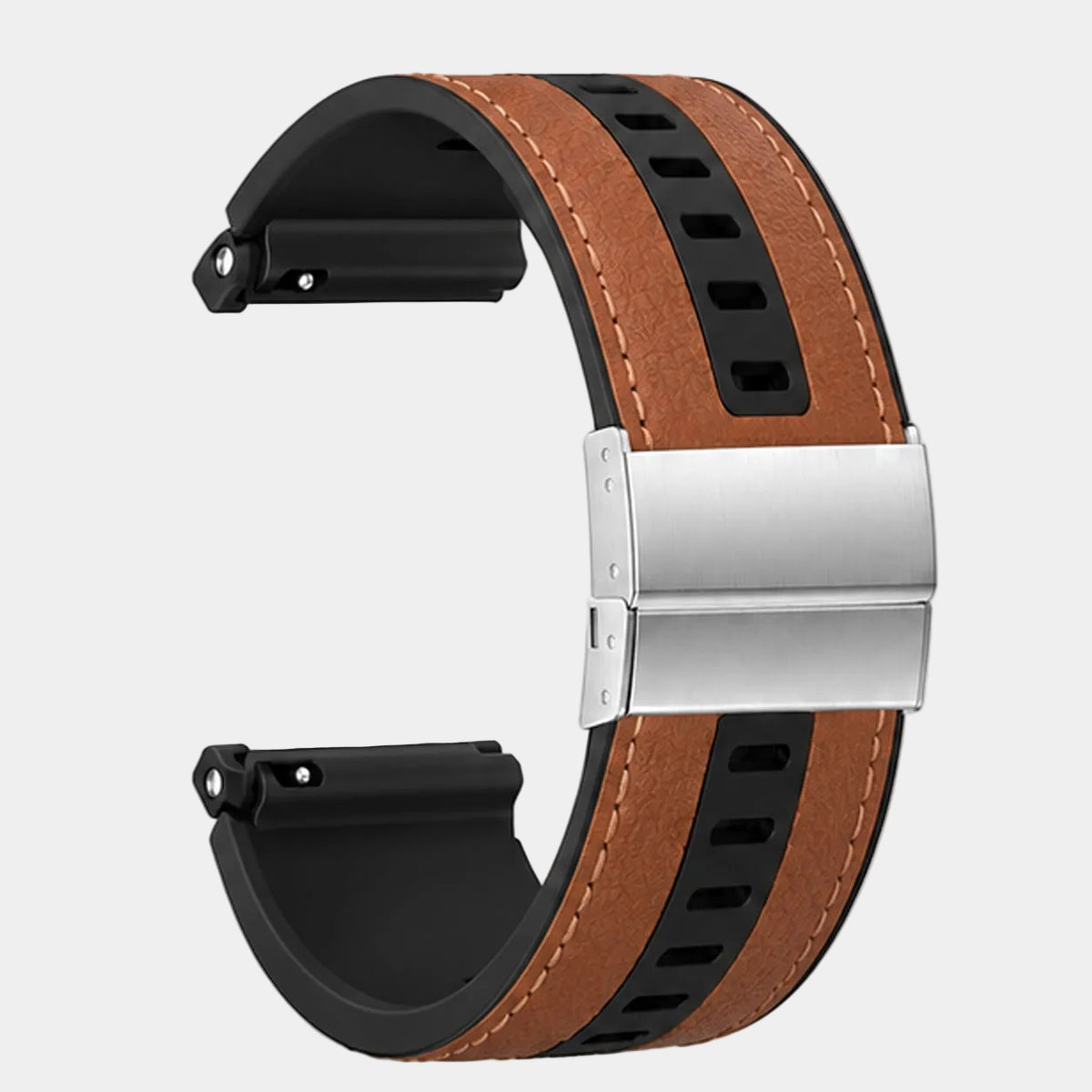 black and brown faux leather strap for Care  Air 4 watch