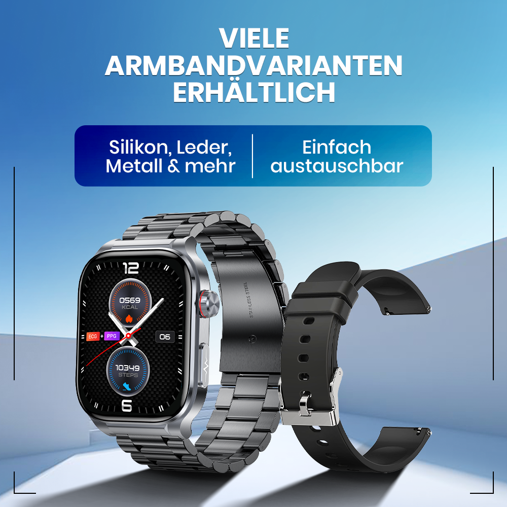 Kardena CARE Pro 5 – Gesundheitsuhr mit EKG, KI-Analyse & Pflegefunktion