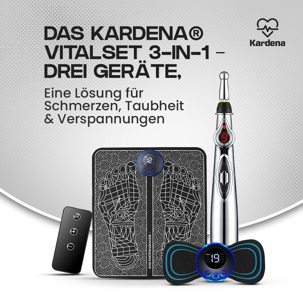 Kardena® VitalSet 3-in-1 – Fußgesundheit, Schmerzfreiheit & tägliche Entspannung in einem