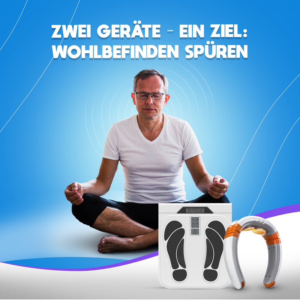 Kardena MED: Schmerzfrei-Set für Nacken & Füße – Gezielte Wärme-, Massage- & Stromtherapie für zuhause