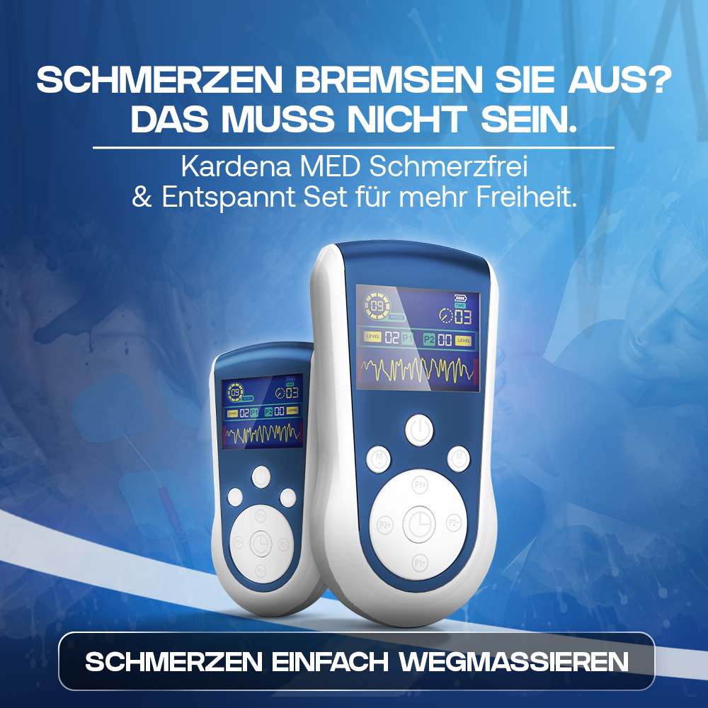 Kardena MED: Schmerzfrei & Beweglich-Set – Wärme, Massage & Stromtherapie für Nacken, Rücken & Gelenke